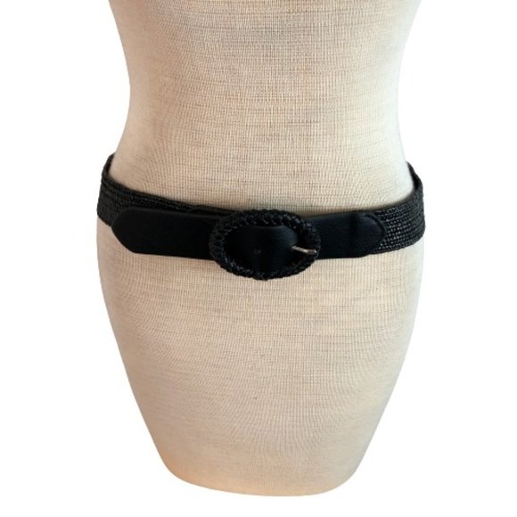 Unbranded Accessories - Braided Faux Leather Belt Black L Large